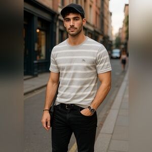 Burberry Striped Short Sleeve Tee